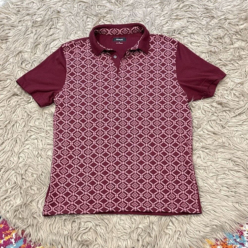 Alfani patterned collared shirt size medium
